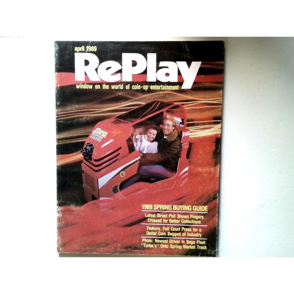Vintage 1989 RePlay Magazine Arcade Games Earthshaker Ikari Tetris Sega Atari